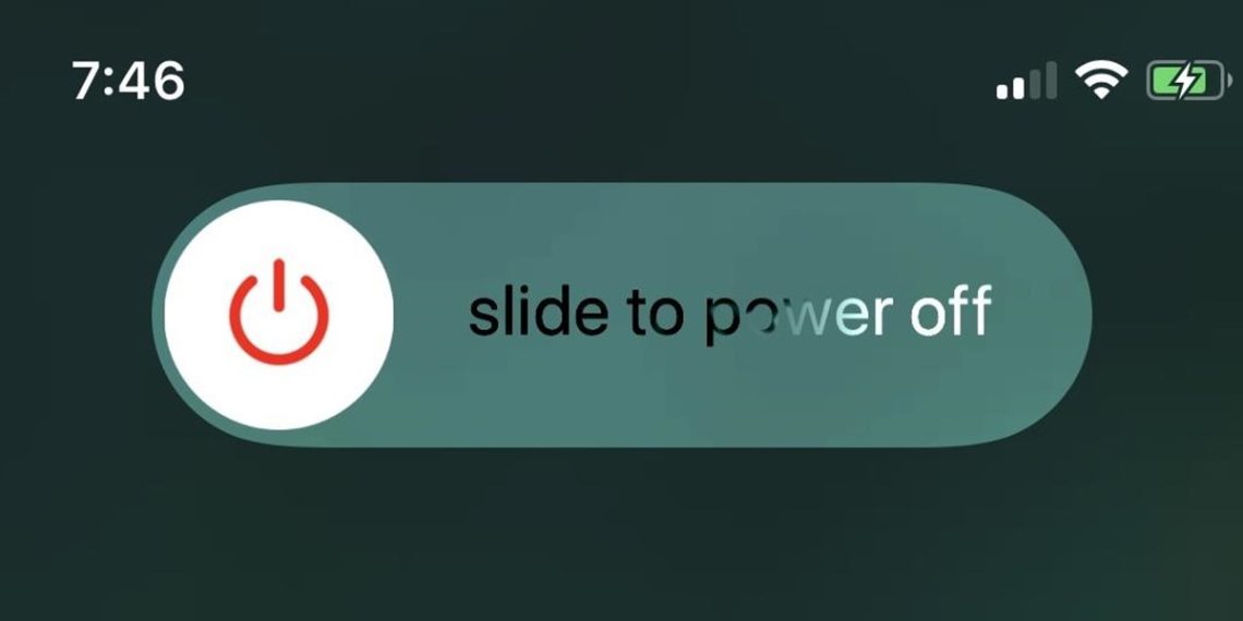 مشکل slide to power off