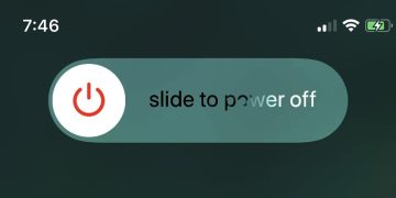 مشکل slide to power off