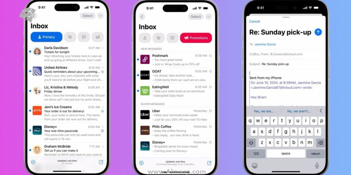 مدیریت آسان‌تر ایمیل‌ها در اپلیکیشن Mail با iOS 18.2