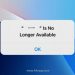 خطای “is no longer available