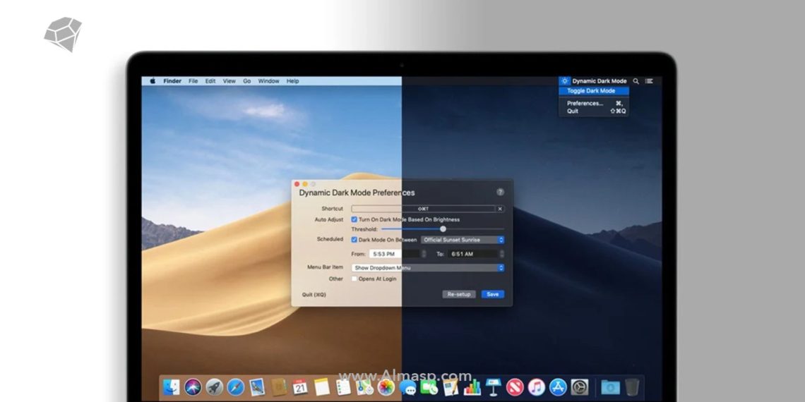 حالت شب در مک- dark mode mac